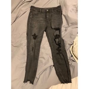 American Eagle Distressed Black Jeans